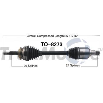 TrakMotive TO8273 CV Axle Shaft product image 1 of 3