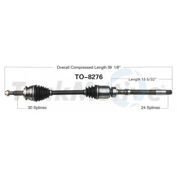 TrakMotive TO8276 CV Axle Shaft product image 1 of 3