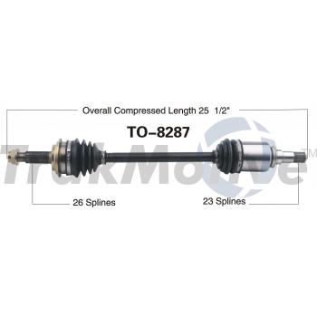 TrakMotive TO8287 CV Axle Shaft product image 1 of 3