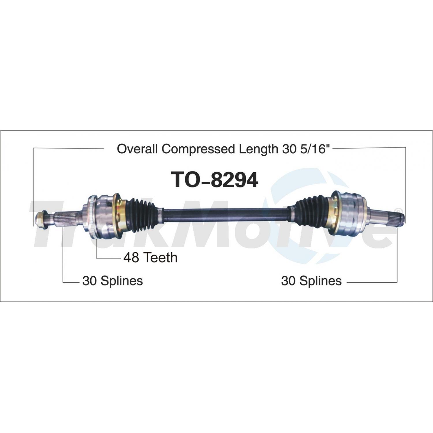 TrakMotive TO8294 - CV Axle Shaft TrakMotive TO8294 CV Axle Shaft product image 1 of 3