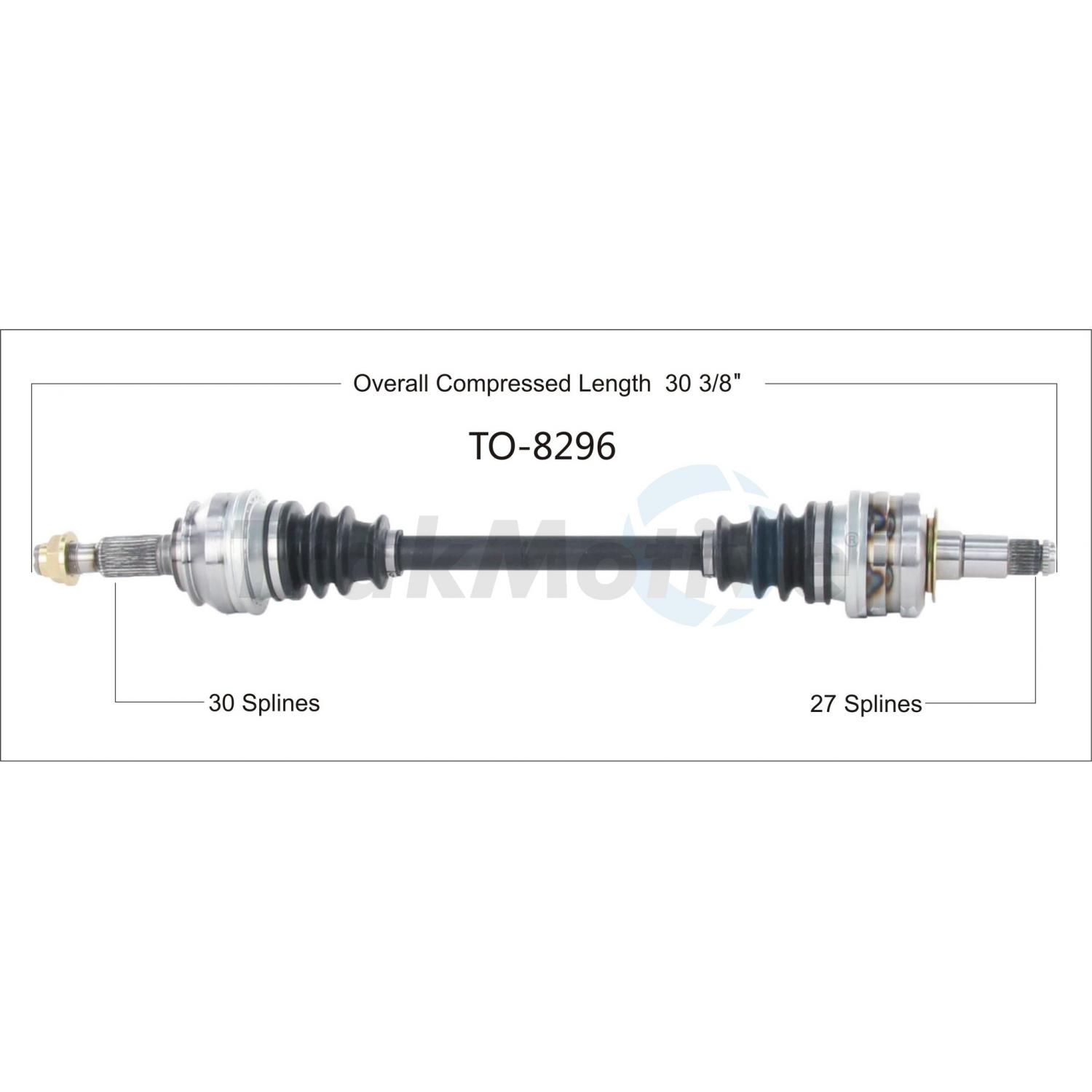 TrakMotive TO8296 - CV Axle Shaft TrakMotive TO8296 CV Axle Shaft product image 1 of 3