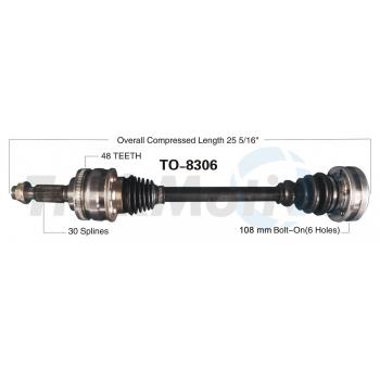 TrakMotive TO8306 CV Axle Shaft product image 1 of 3