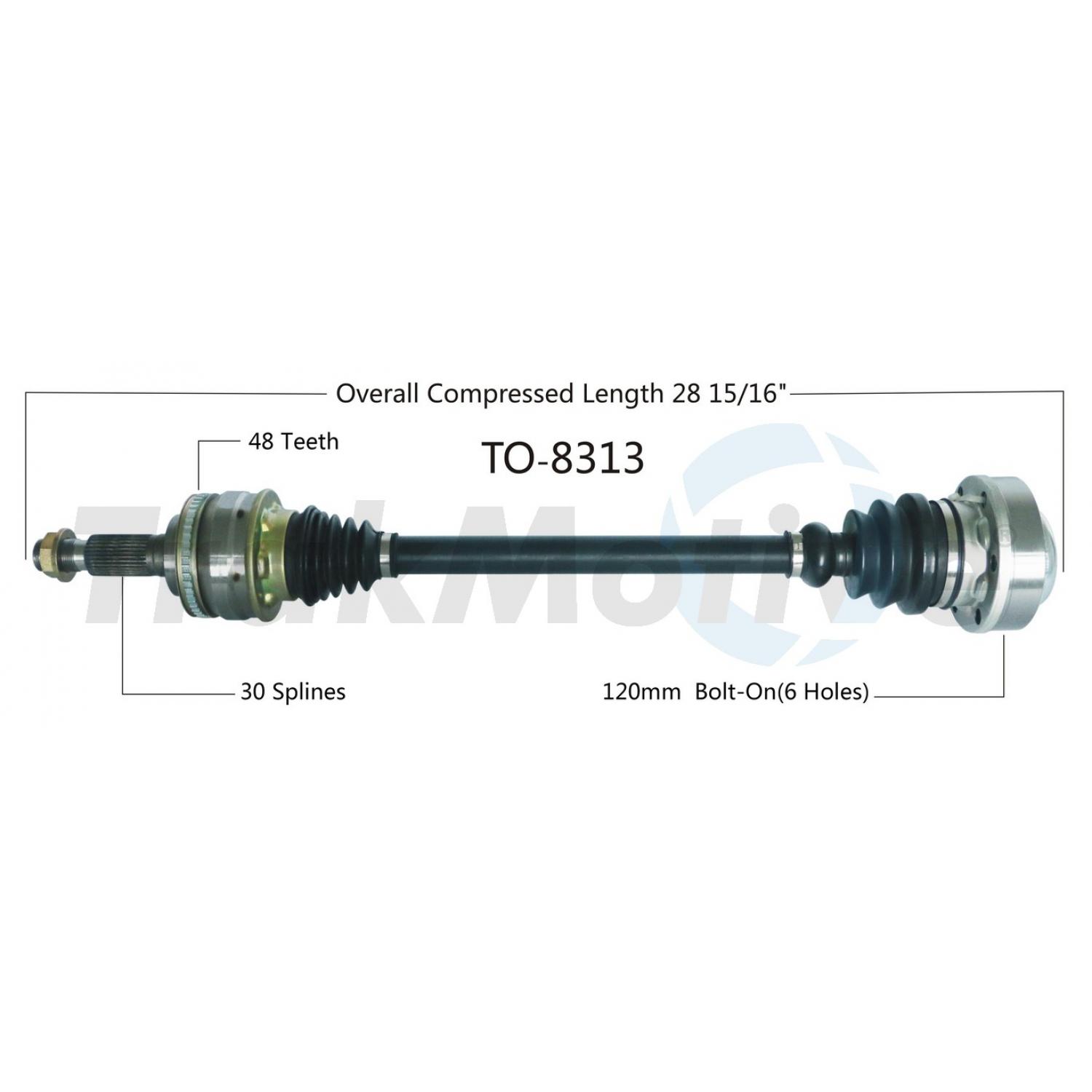 TrakMotive TO8313 - CV Axle Shaft TrakMotive TO8313 CV Axle Shaft product image 1 of 3