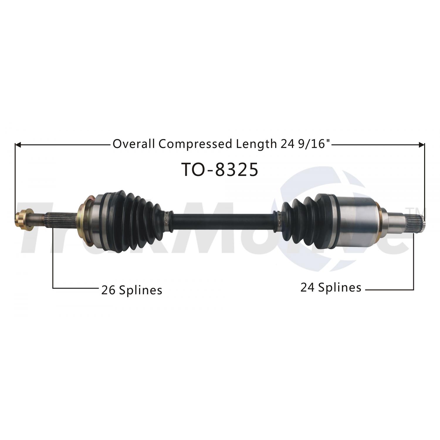 TrakMotive TO8325 - CV Axle Shaft TrakMotive TO8325 CV Axle Shaft product image 1 of 3