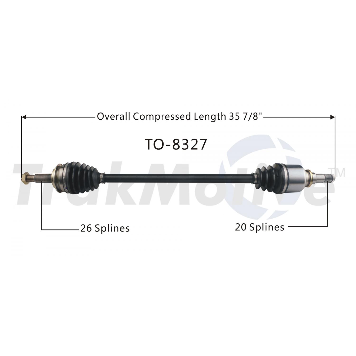 TrakMotive TO8327 CV Axle Shaft product image 1 of 3