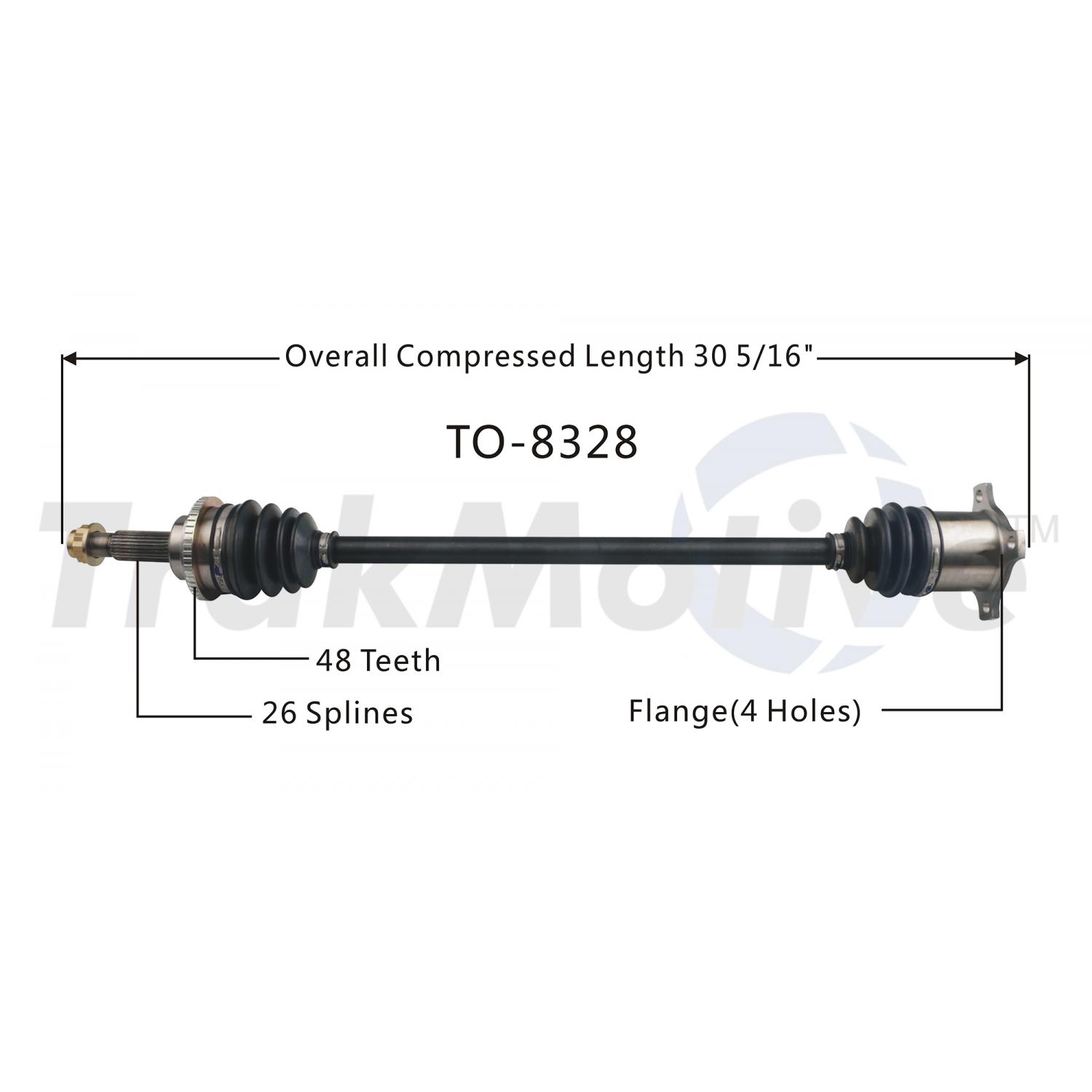 TrakMotive TO8328 - CV Axle Shaft TrakMotive TO8328 CV Axle Shaft product image 1 of 3