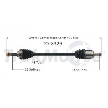 TrakMotive TO8329 CV Axle Shaft product image 1 of 3