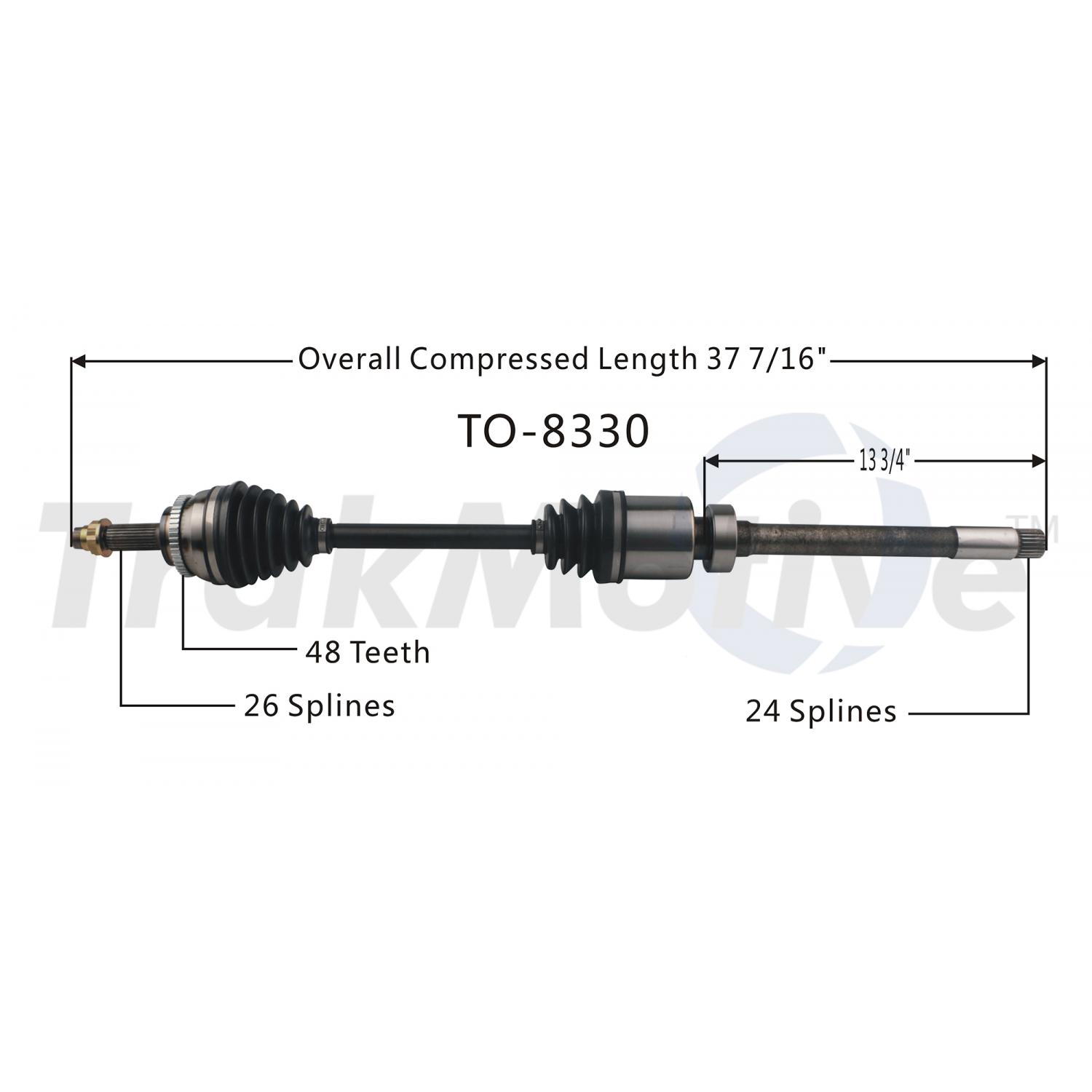 TrakMotive TO8330 - CV Axle Shaft TrakMotive TO8330 CV Axle Shaft product image 1 of 3