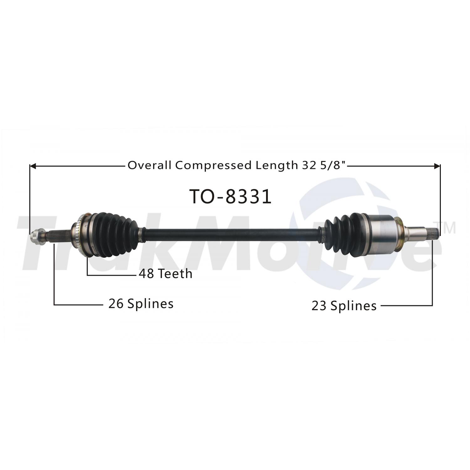 TrakMotive TO8331 - CV Axle Shaft TrakMotive TO8331 CV Axle Shaft product image 1 of 3