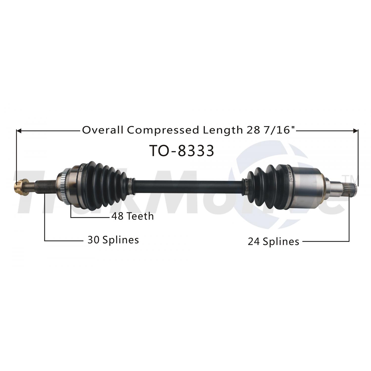 TrakMotive TO8333 - CV Axle Shaft TrakMotive TO8333 CV Axle Shaft product image 1 of 3