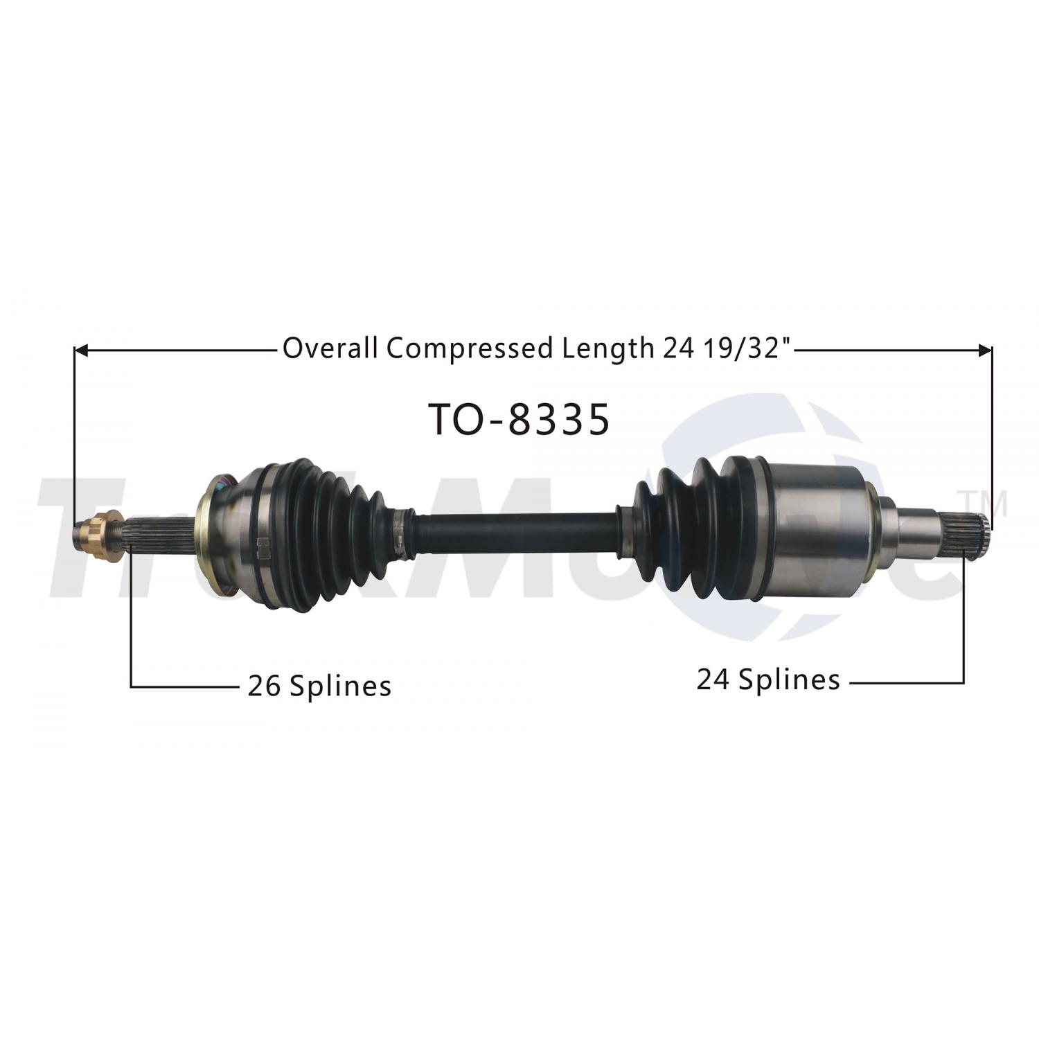 TrakMotive TO8335 - CV Axle Shaft TrakMotive TO8335 CV Axle Shaft product image 1 of 3