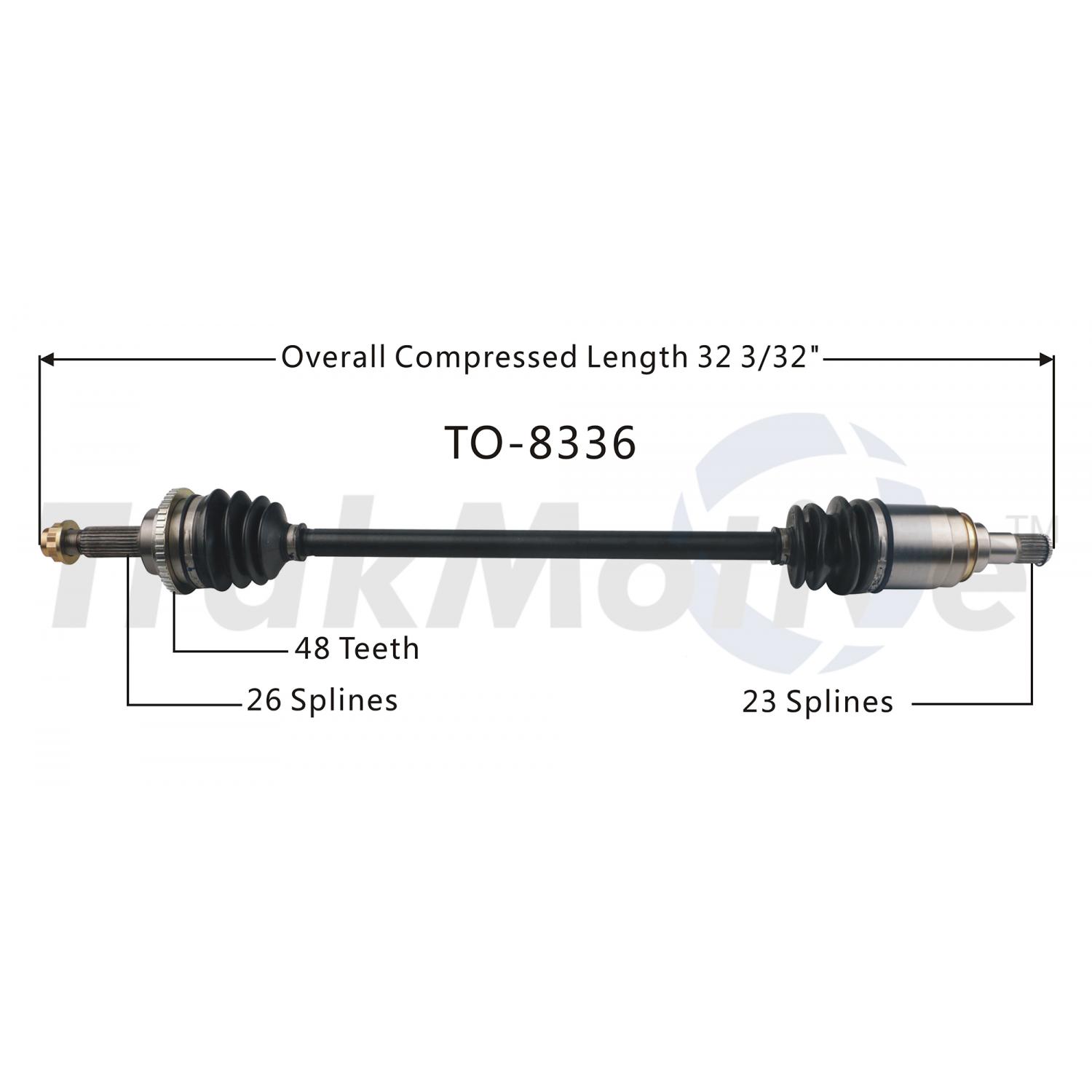 TrakMotive TO8336 - CV Axle Shaft TrakMotive TO8336 CV Axle Shaft product image 1 of 3