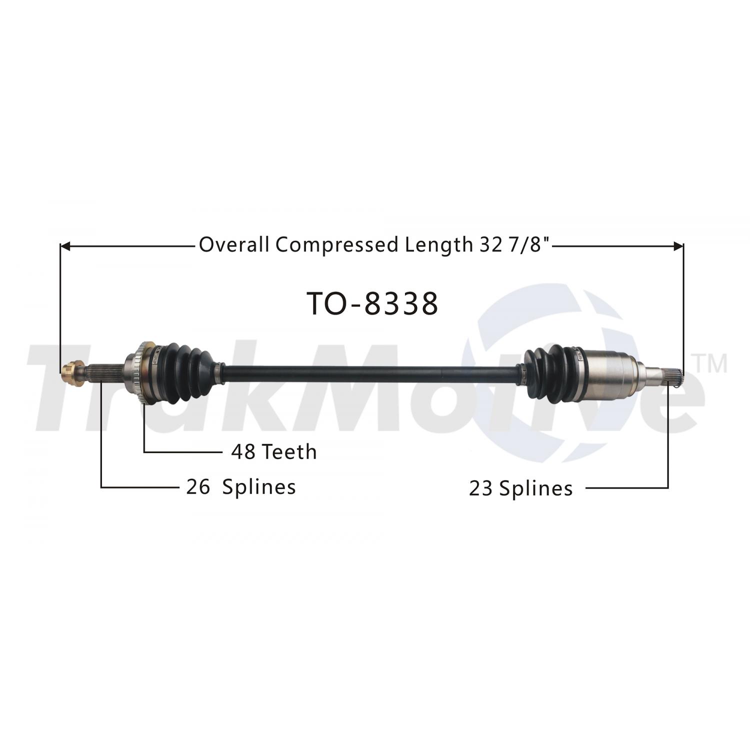 TrakMotive TO8338 - CV Axle Shaft TrakMotive TO8338 CV Axle Shaft product image 1 of 3