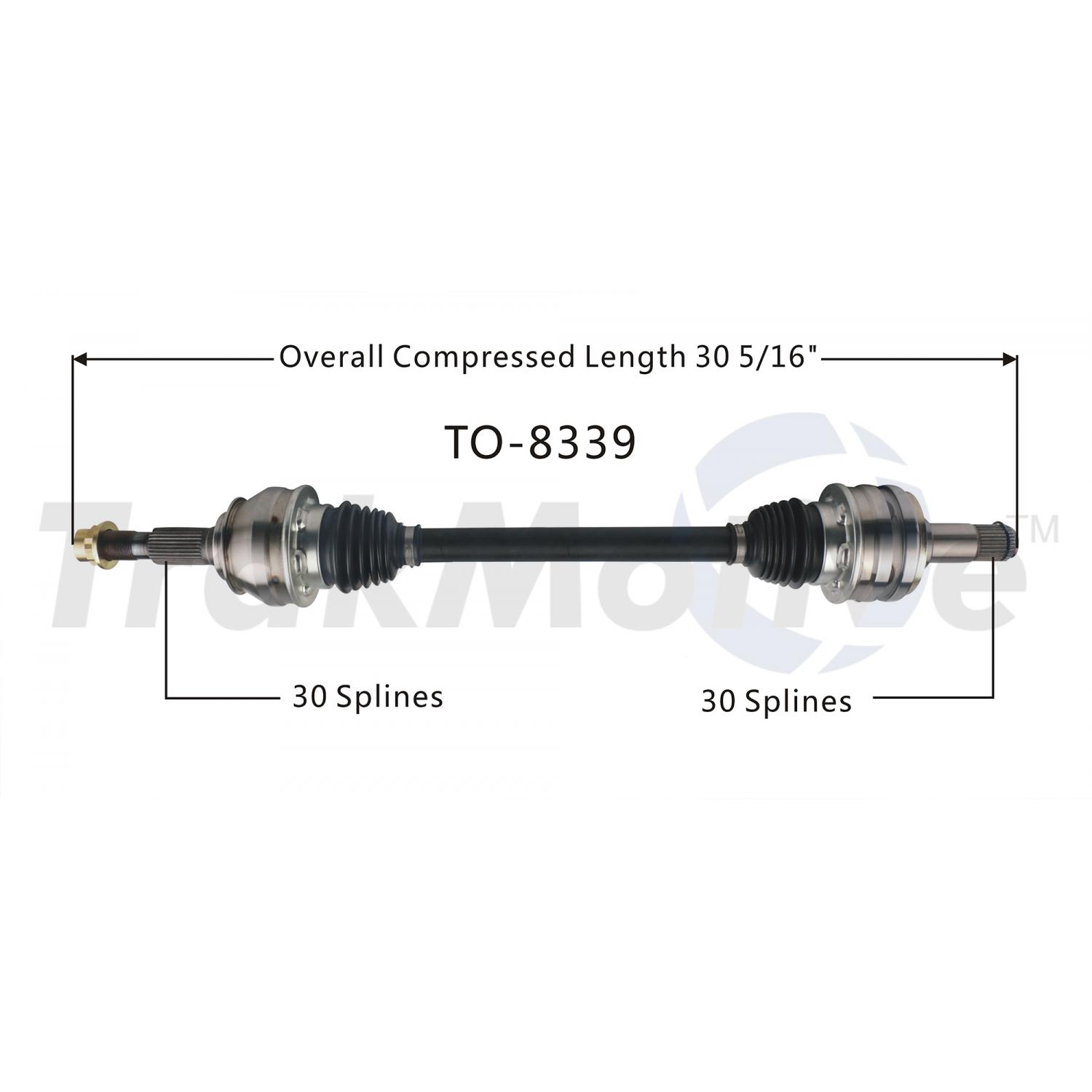 TrakMotive TO8339 - CV Axle Shaft TrakMotive TO8339 CV Axle Shaft product image 1 of 3