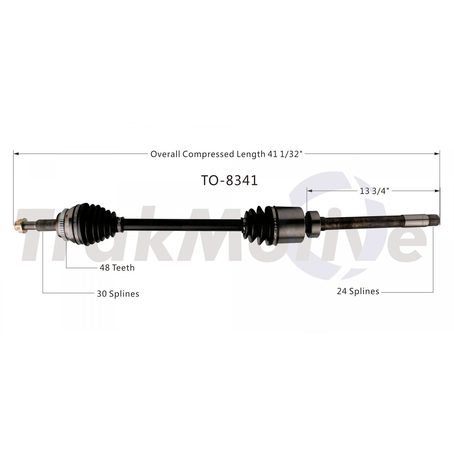 TrakMotive TO8341 - CV Axle Shaft TrakMotive TO8341 CV Axle Shaft product image 1 of 3
