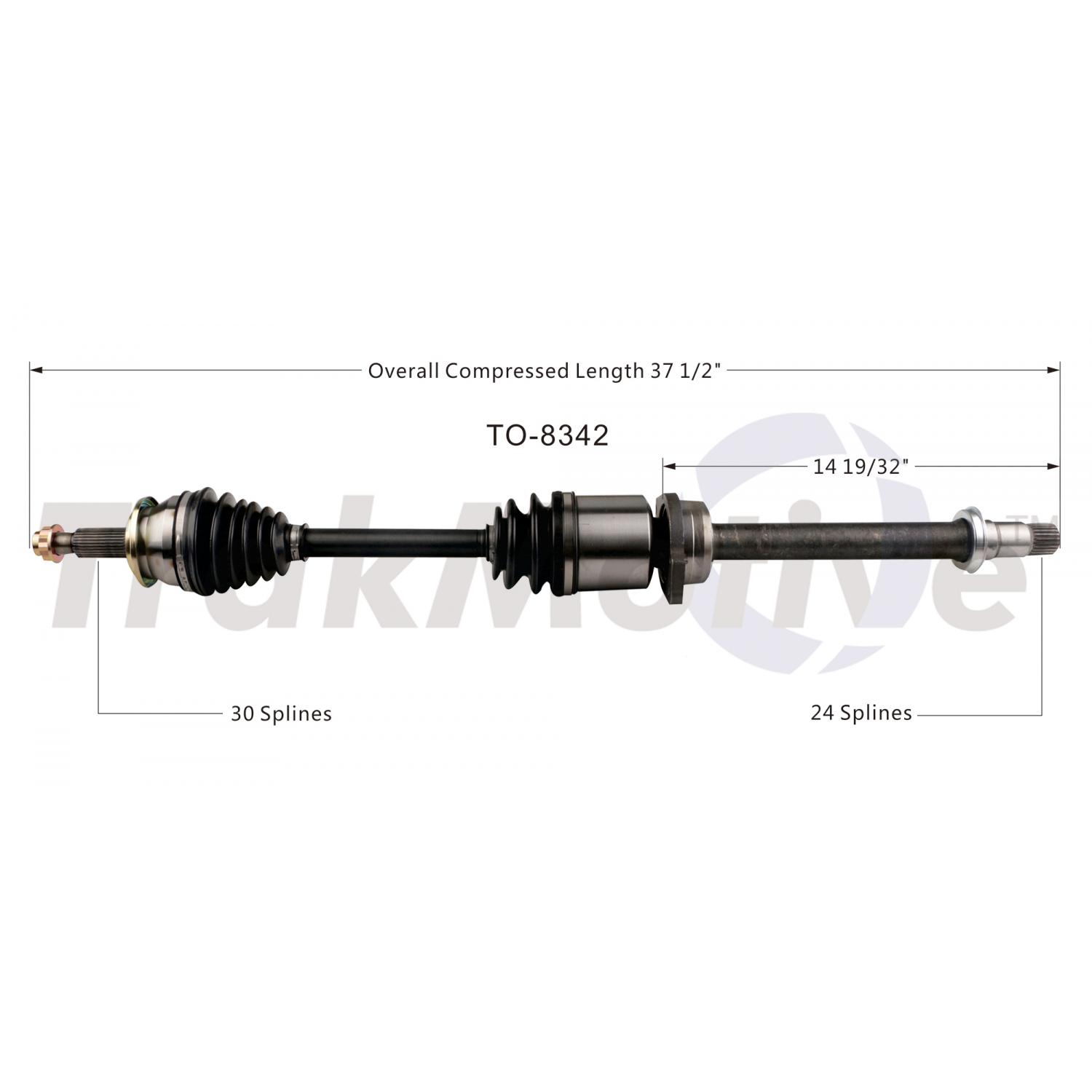 TrakMotive TO8342 CV Axle Shaft product image 1 of 3