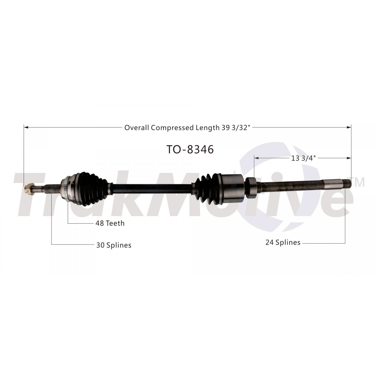 TrakMotive TO8346 - CV Axle Shaft TrakMotive TO8346 CV Axle Shaft product image 1 of 3