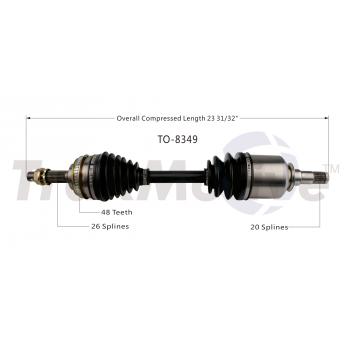 TrakMotive TO8349 CV Axle Shaft product image 1 of 3