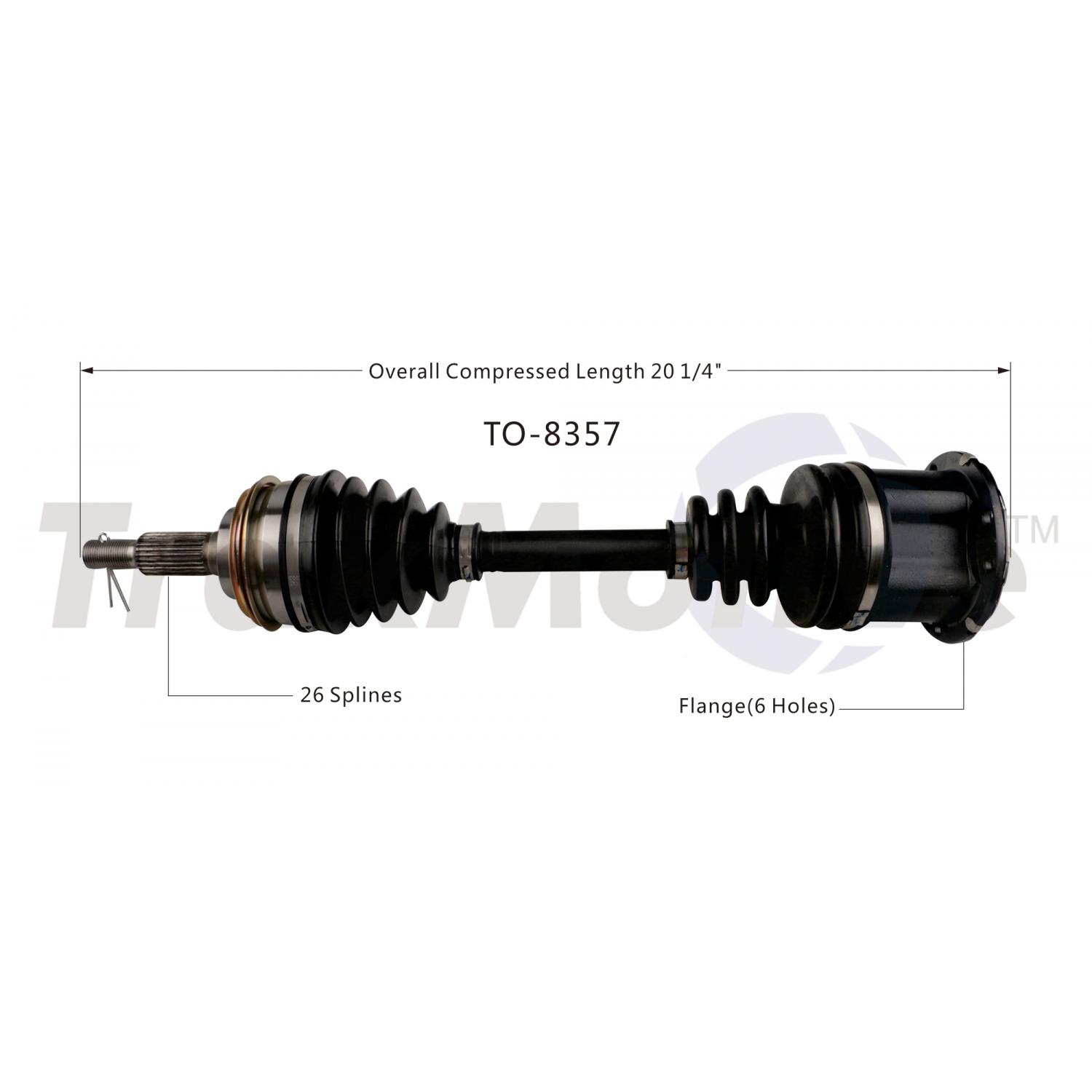 TrakMotive TO8357 - CV Axle Shaft TrakMotive TO8357 CV Axle Shaft product image 1 of 3