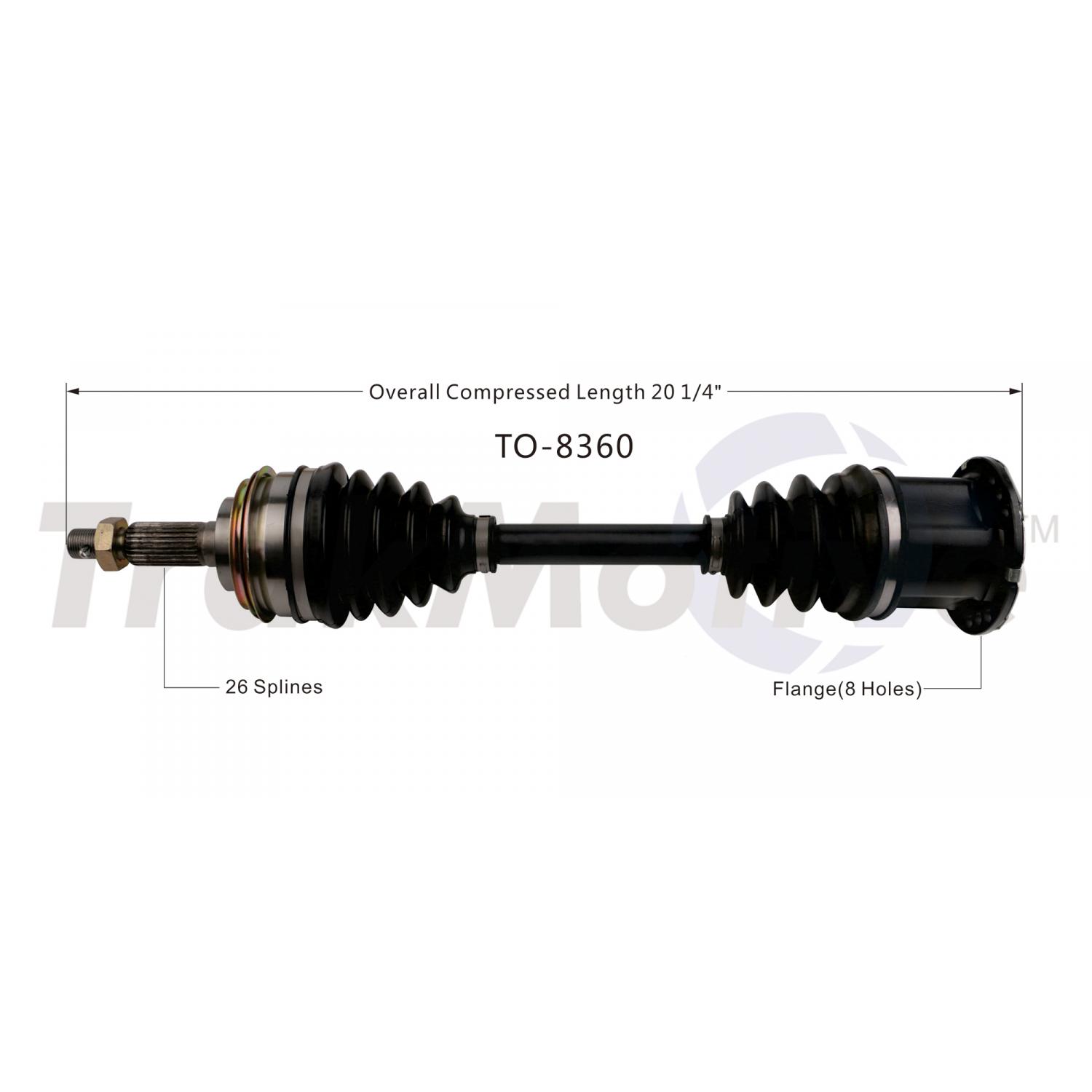 TrakMotive TO8360 CV Axle Shaft product image 1 of 3