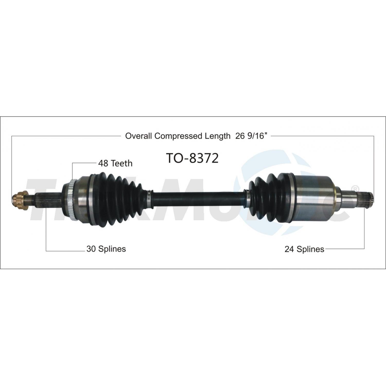 TrakMotive TO8372 - CV Axle Shaft TrakMotive TO8372 CV Axle Shaft product image 1 of 3