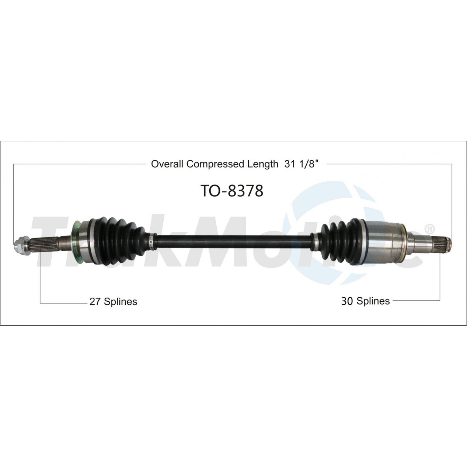 TrakMotive TO8378 - CV Axle Shaft TrakMotive TO8378 CV Axle Shaft product image 1 of 3