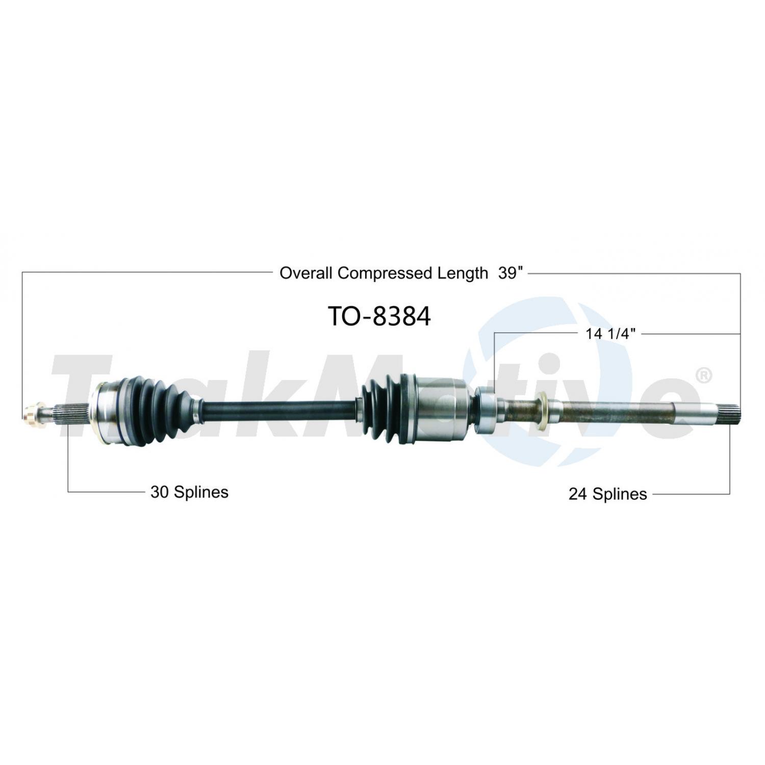 TrakMotive TO8384 - CV Axle Shaft TrakMotive TO8384 CV Axle Shaft product image 1 of 3