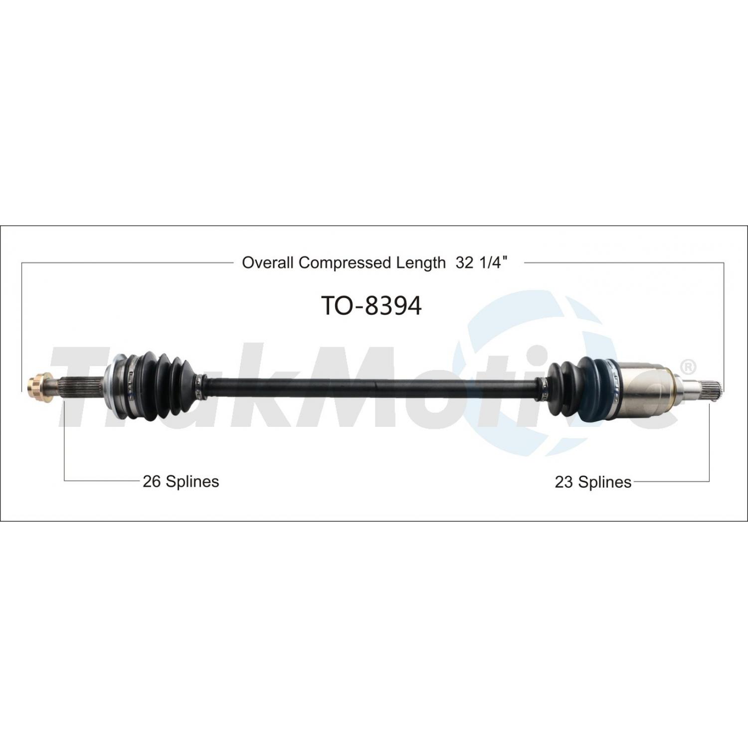 TrakMotive TO8394 - CV Axle Shaft TrakMotive TO8394 CV Axle Shaft product image 1 of 3