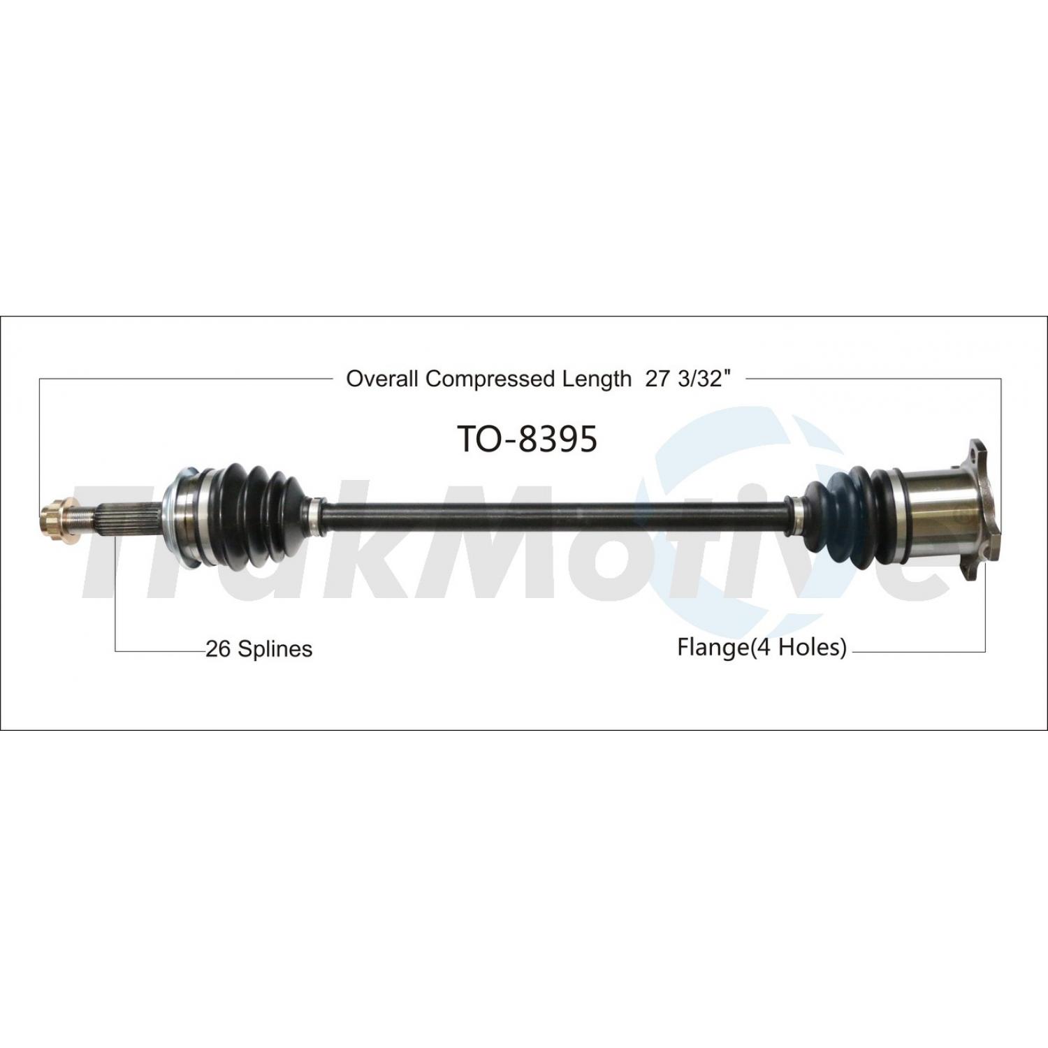 TrakMotive TO8395 - CV Axle Shaft TrakMotive TO8395 CV Axle Shaft product image 1 of 3