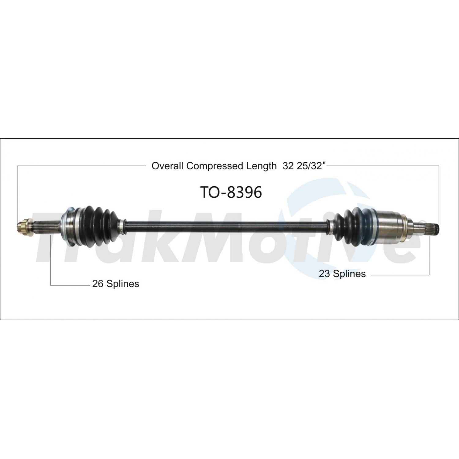 TrakMotive TO8396 - CV Axle Shaft TrakMotive TO8396 CV Axle Shaft product image 1 of 3