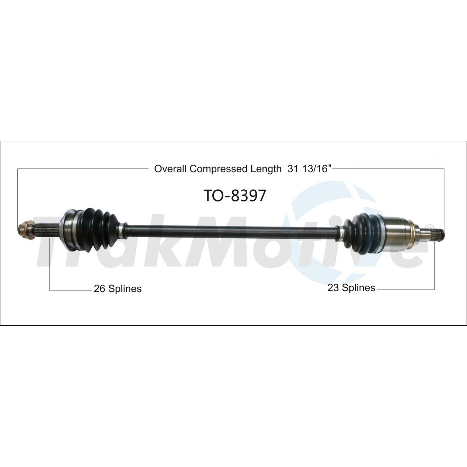 TrakMotive TO8397 - CV Axle Shaft TrakMotive TO8397 CV Axle Shaft product image 1 of 3