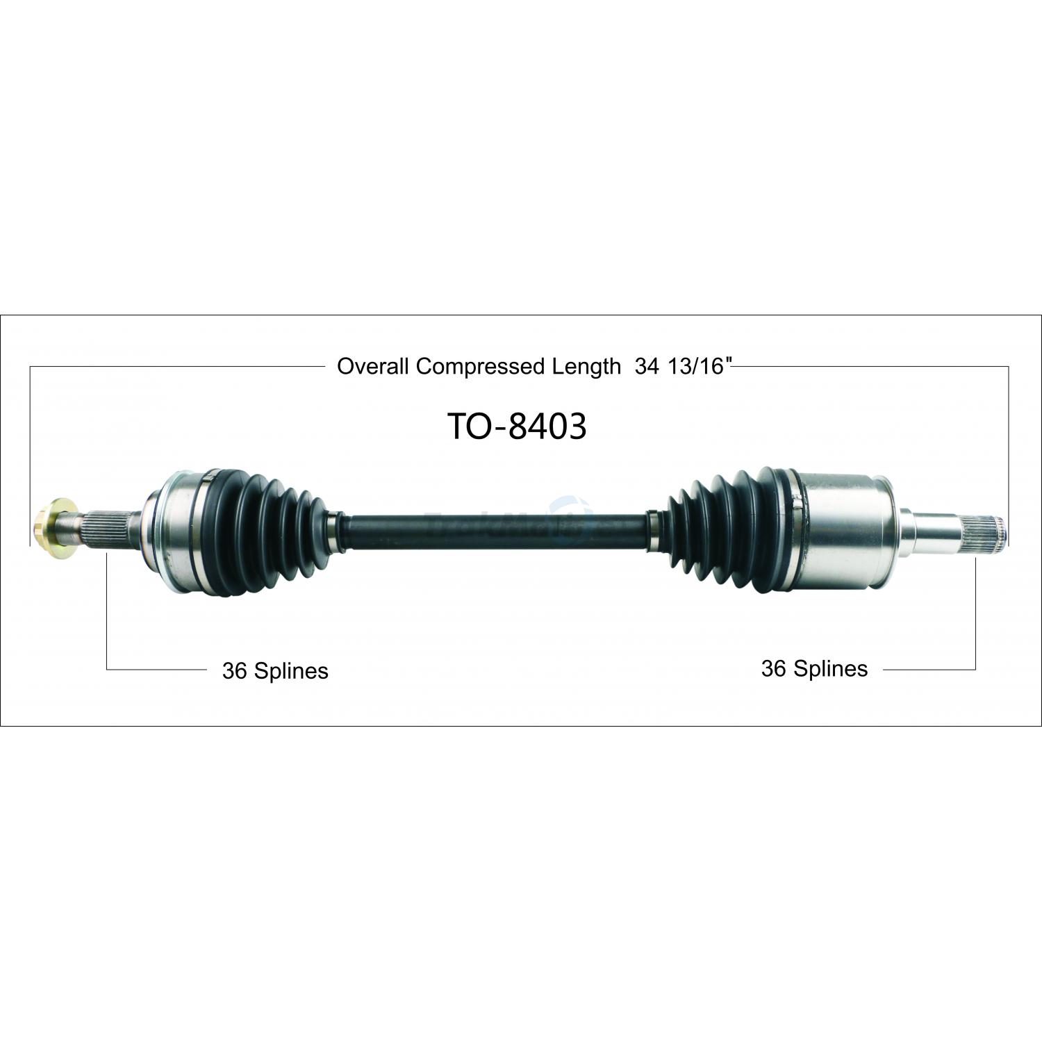 TrakMotive TO8403 - CV Axle Shaft TrakMotive TO8403 CV Axle Shaft product image 1 of 3