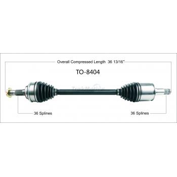 TrakMotive TO8404 CV Axle Shaft product image 1 of 3