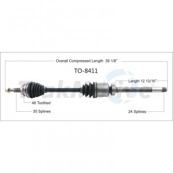 TrakMotive TO8411 CV Axle Shaft product image 1 of 3