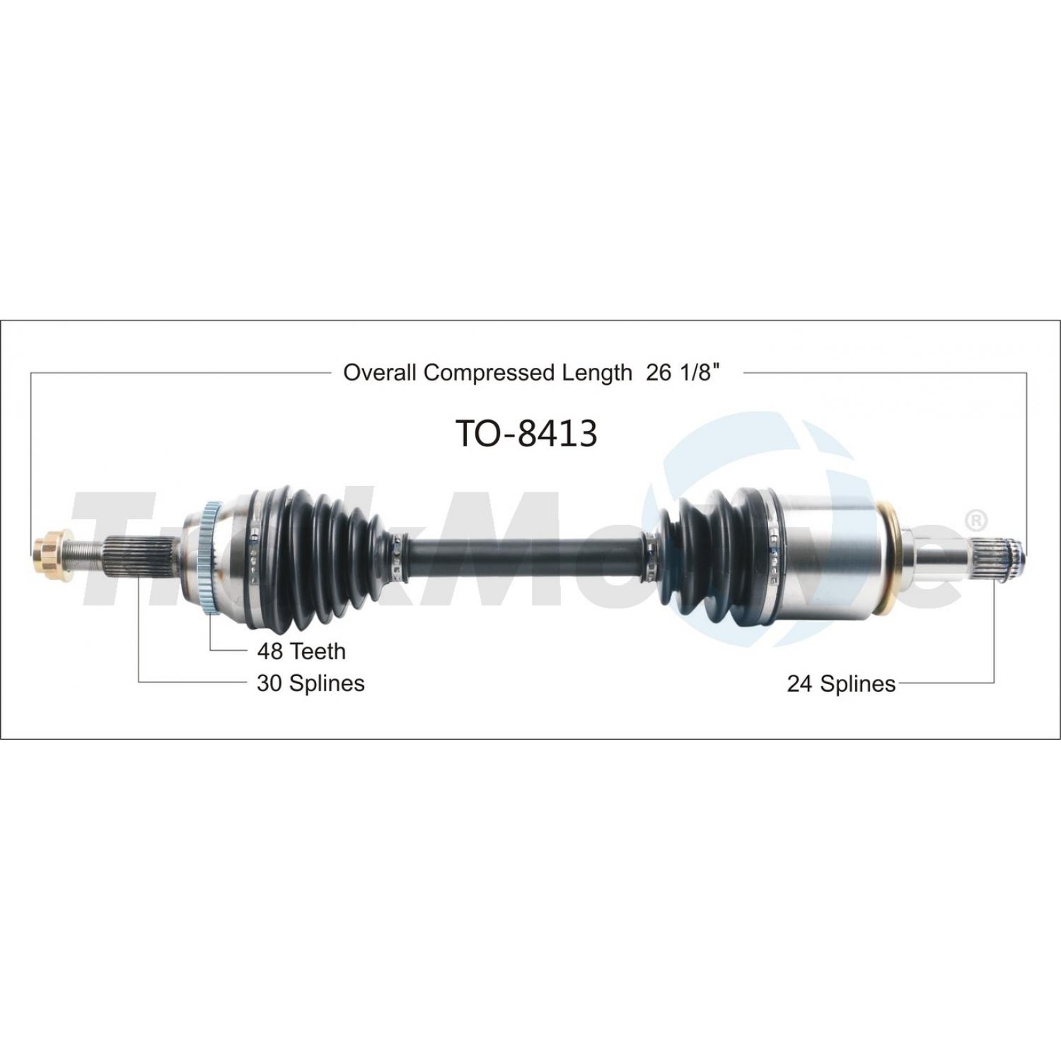 TrakMotive TO8413 - CV Axle Shaft TrakMotive TO8413 CV Axle Shaft product image 1 of 3