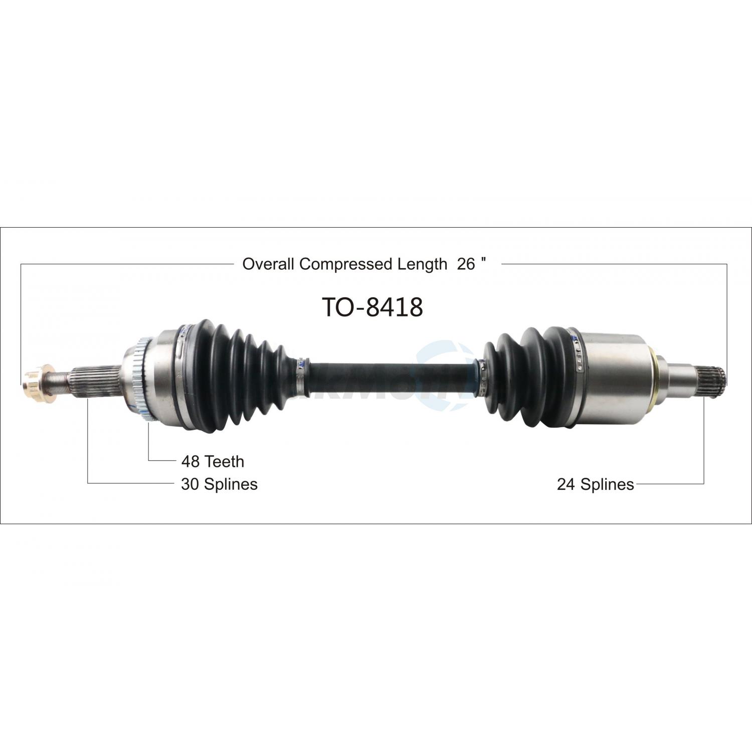 TrakMotive TO8418 CV Axle Shaft product image 1 of 3