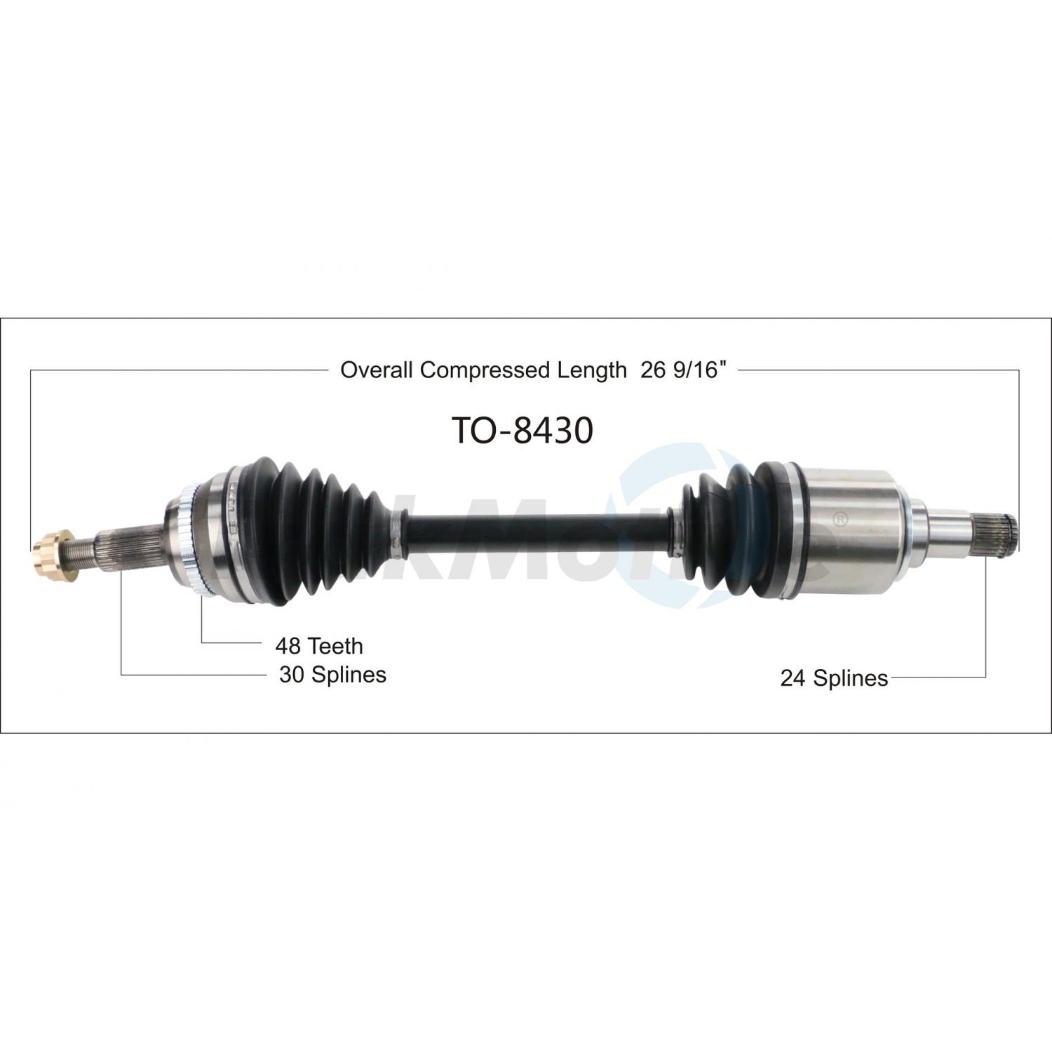 TrakMotive TO8430 CV Axle Shaft product image 1 of 3