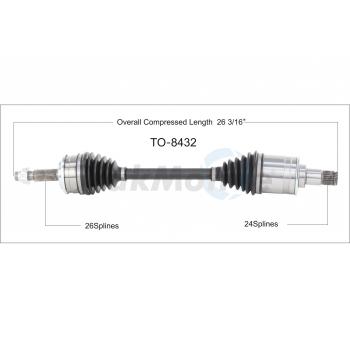 TrakMotive TO8432 - CV Axle Shaft TrakMotive TO8432 CV Axle Shaft product image 1 of 3