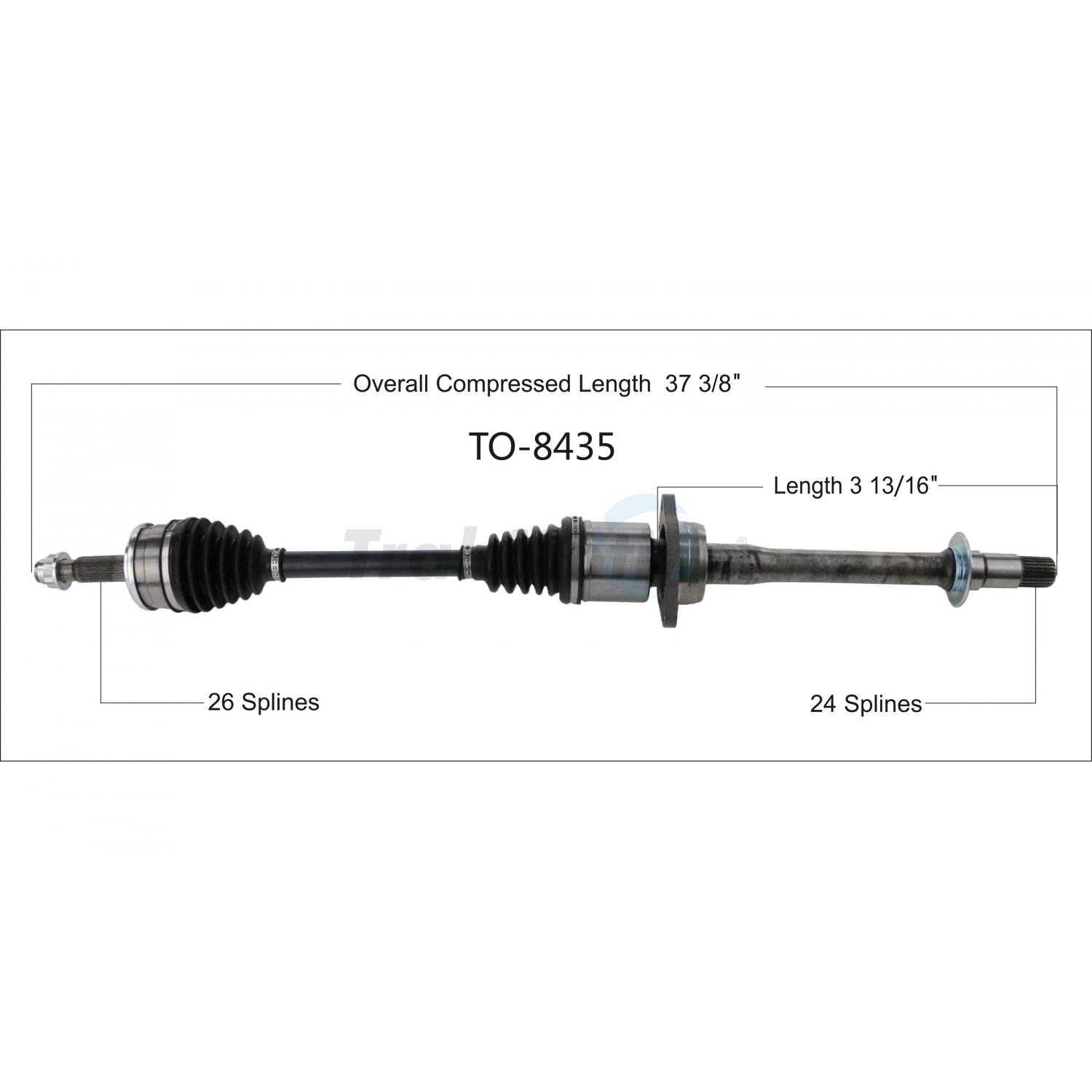 TrakMotive TO8435 - CV Axle Shaft TrakMotive TO8435 CV Axle Shaft product image 1 of 3