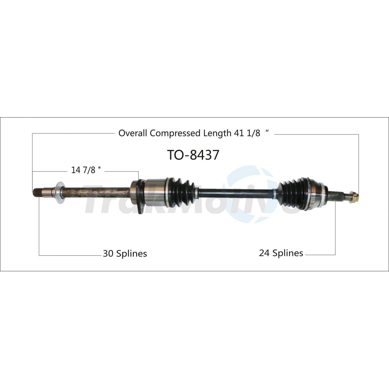 TrakMotive TO8437 - CV Axle Shaft TrakMotive TO8437 CV Axle Shaft product image 1 of 3