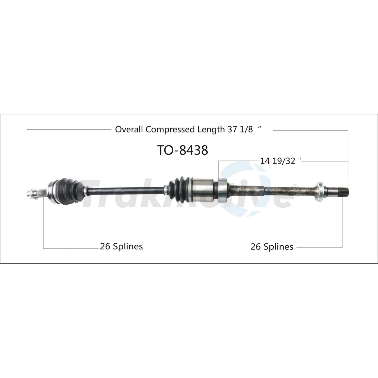 TrakMotive TO8438 - CV Axle Shaft TrakMotive TO8438 CV Axle Shaft product image 1 of 3