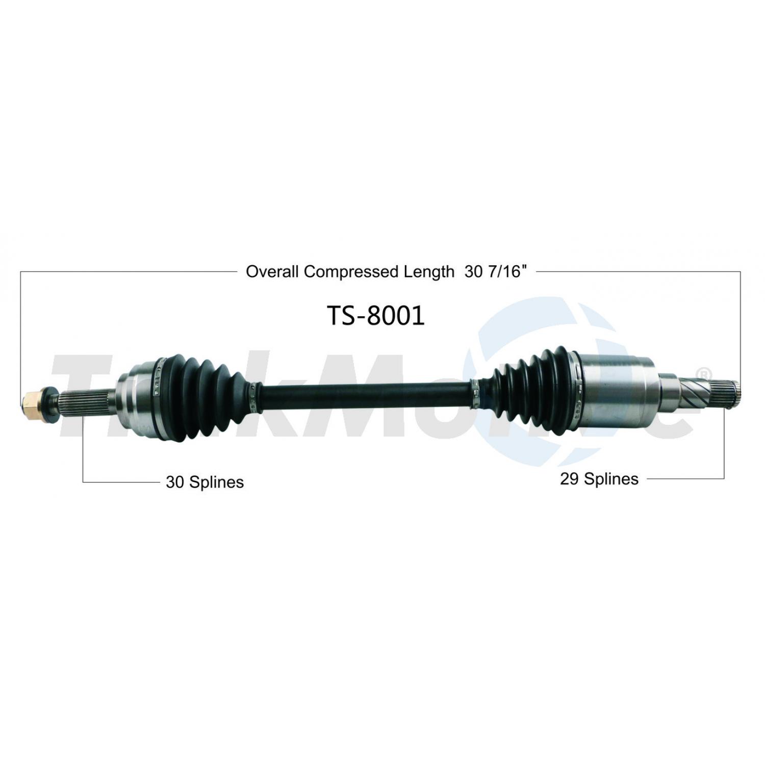 TrakMotive TS8001 CV Axle Shaft product image 1 of 3
