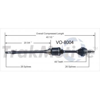 TrakMotive VO8004 CV Axle Shaft product image 1 of 3