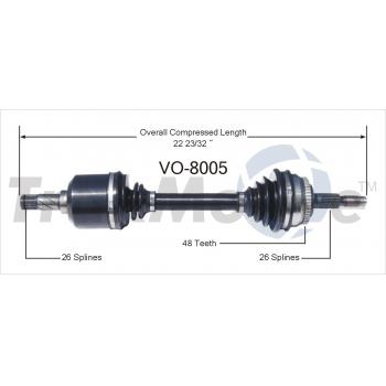 TrakMotive VO8005 CV Axle Shaft product image 1 of 3