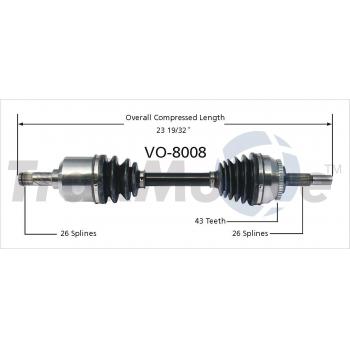 TrakMotive VO8008 - CV Axle Shaft TrakMotive VO8008 CV Axle Shaft product image 1 of 3