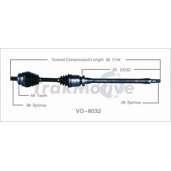 TrakMotive VO8032 - CV Axle Shaft TrakMotive VO8032 CV Axle Shaft product image 1 of 3