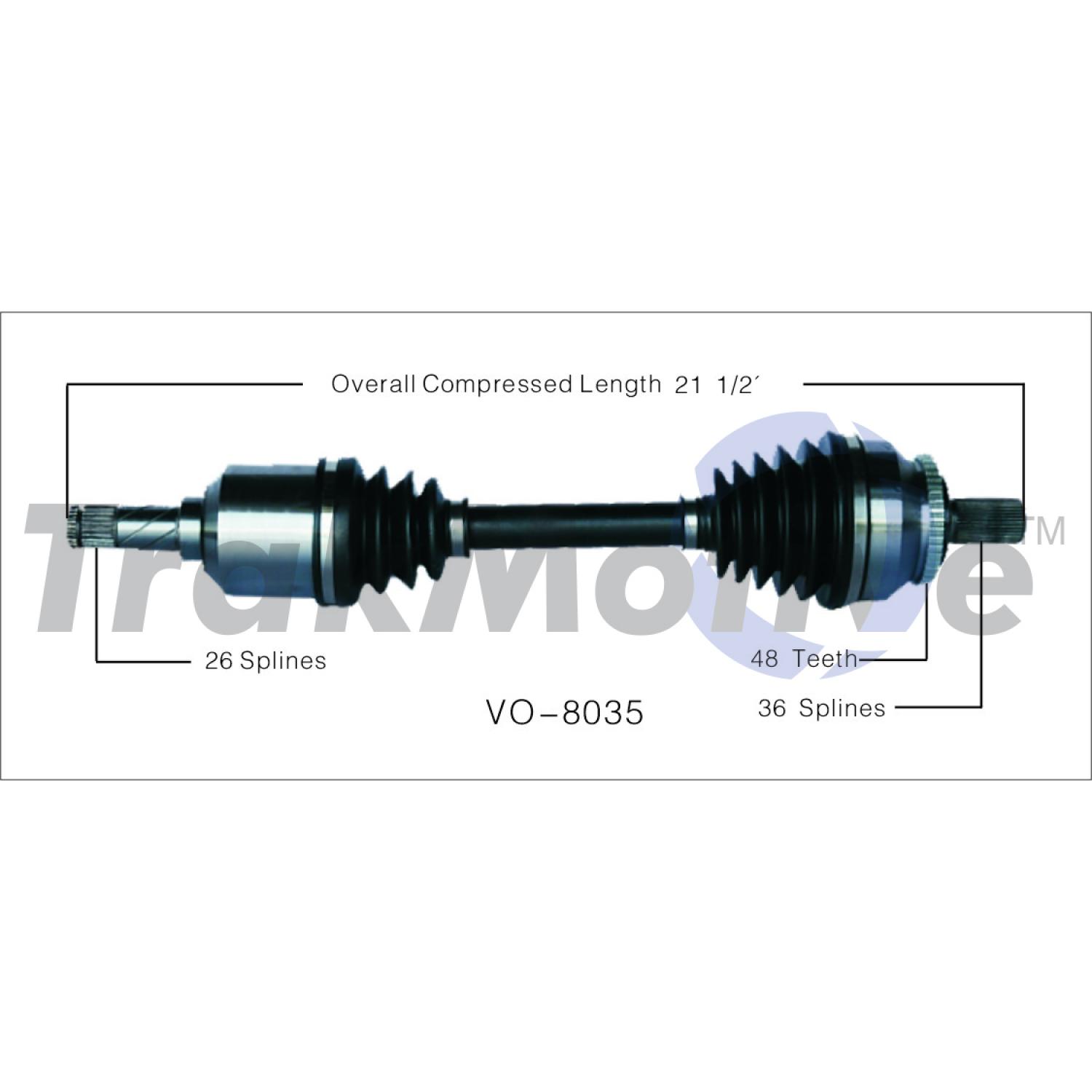 TrakMotive VO8035 - CV Axle Shaft TrakMotive VO8035 CV Axle Shaft product image 1 of 3