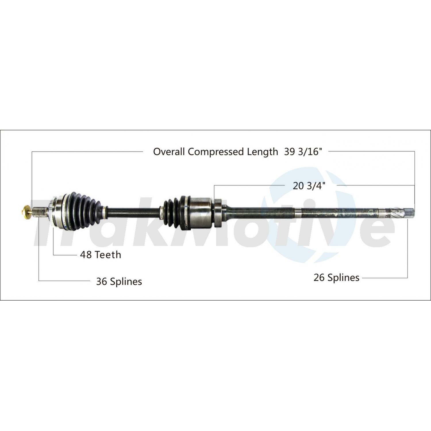 TrakMotive VO8041 - CV Axle Shaft TrakMotive VO8041 CV Axle Shaft product image 1 of 3