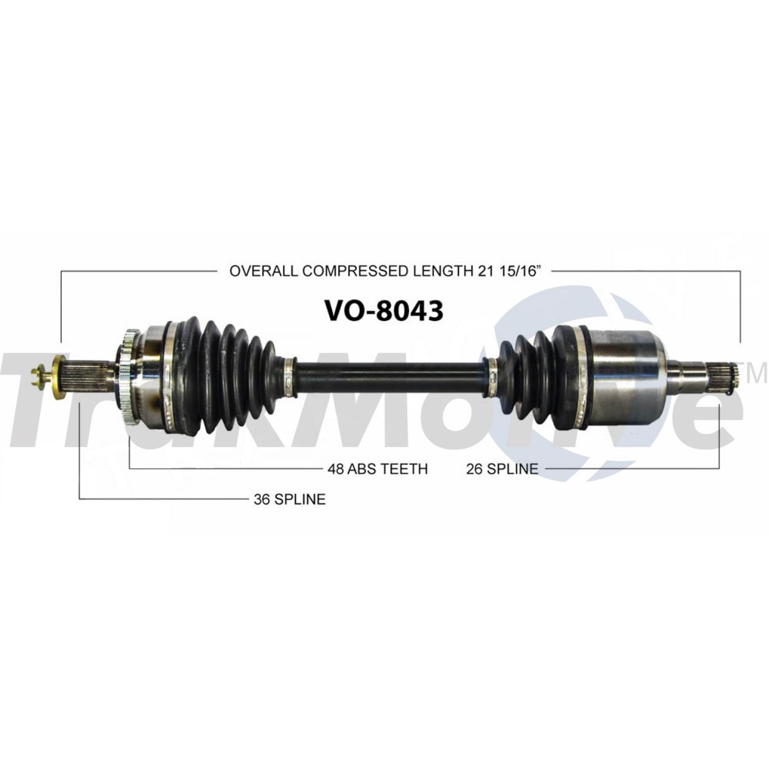 TrakMotive VO8043 - CV Axle Shaft TrakMotive VO8043 CV Axle Shaft product image 1 of 3