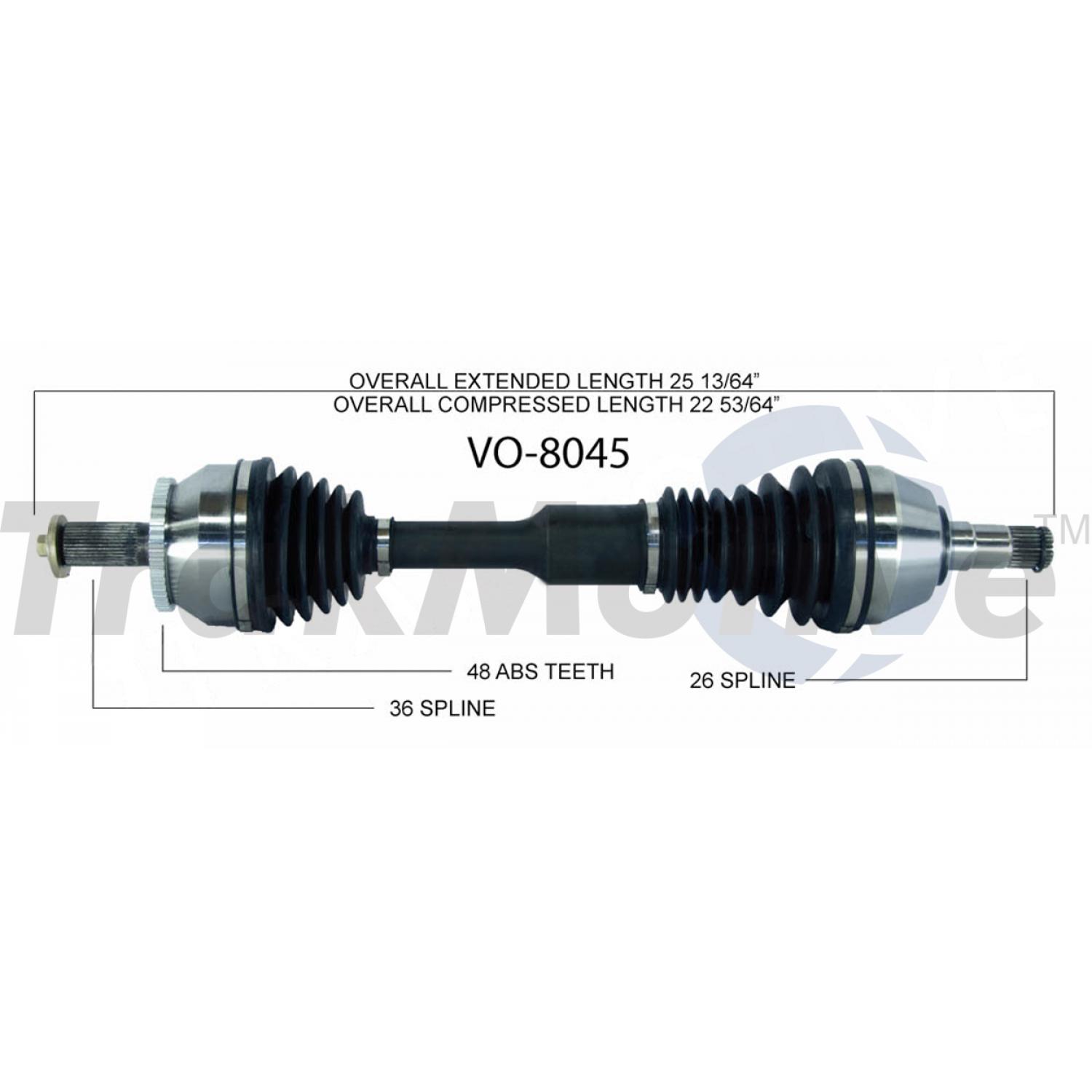 TrakMotive VO8045 CV Axle Shaft product image 1 of 3